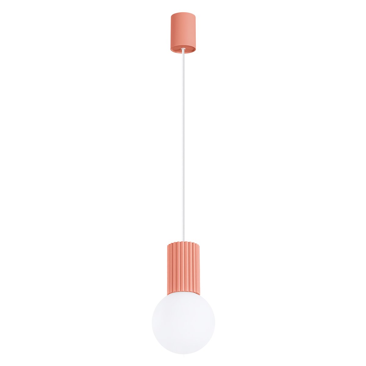 Suspension Aluminium Pêche G9 1 Halo rose, EDEN