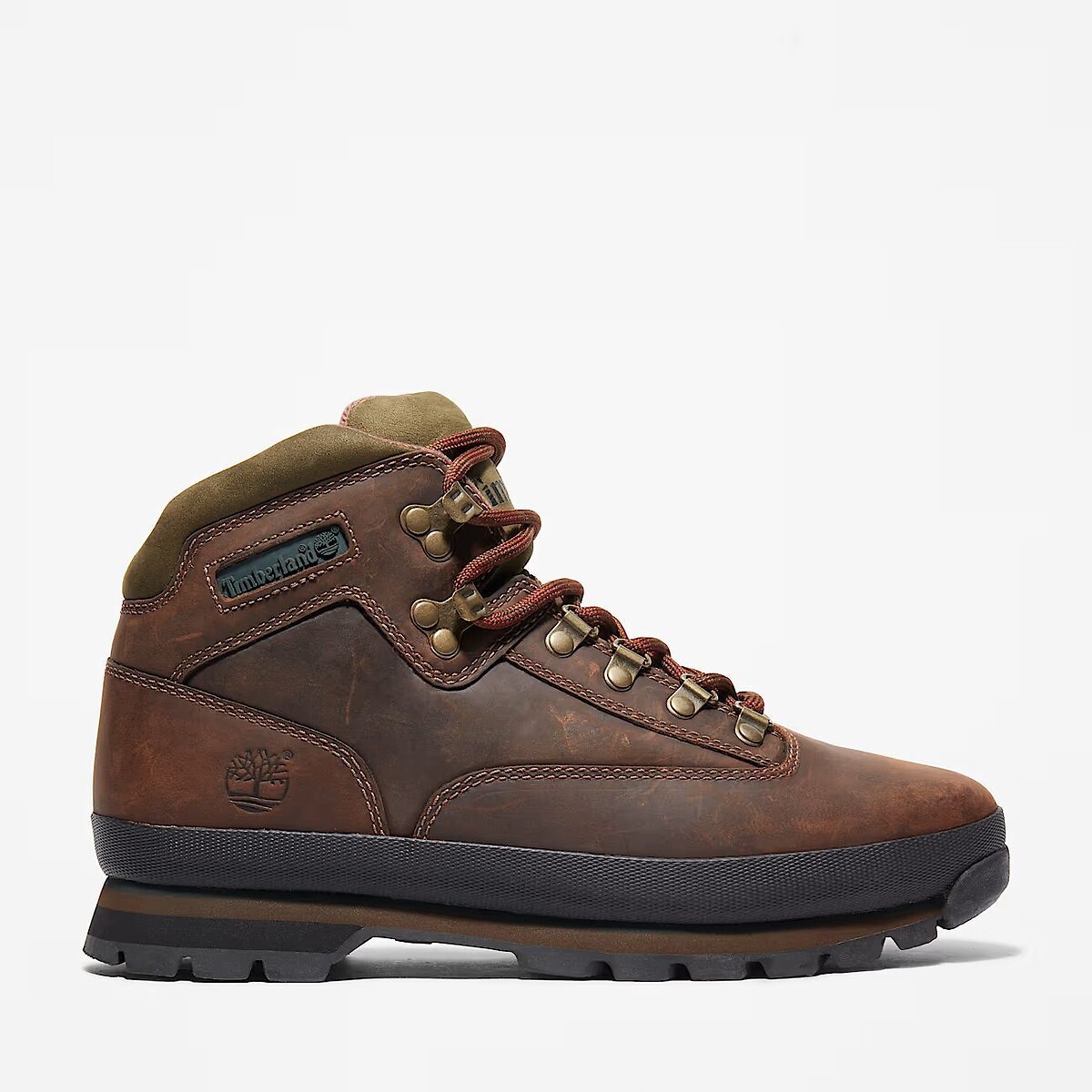 Botas de piel Euro Hiker Mide Lace marrón, TIMBERLAND