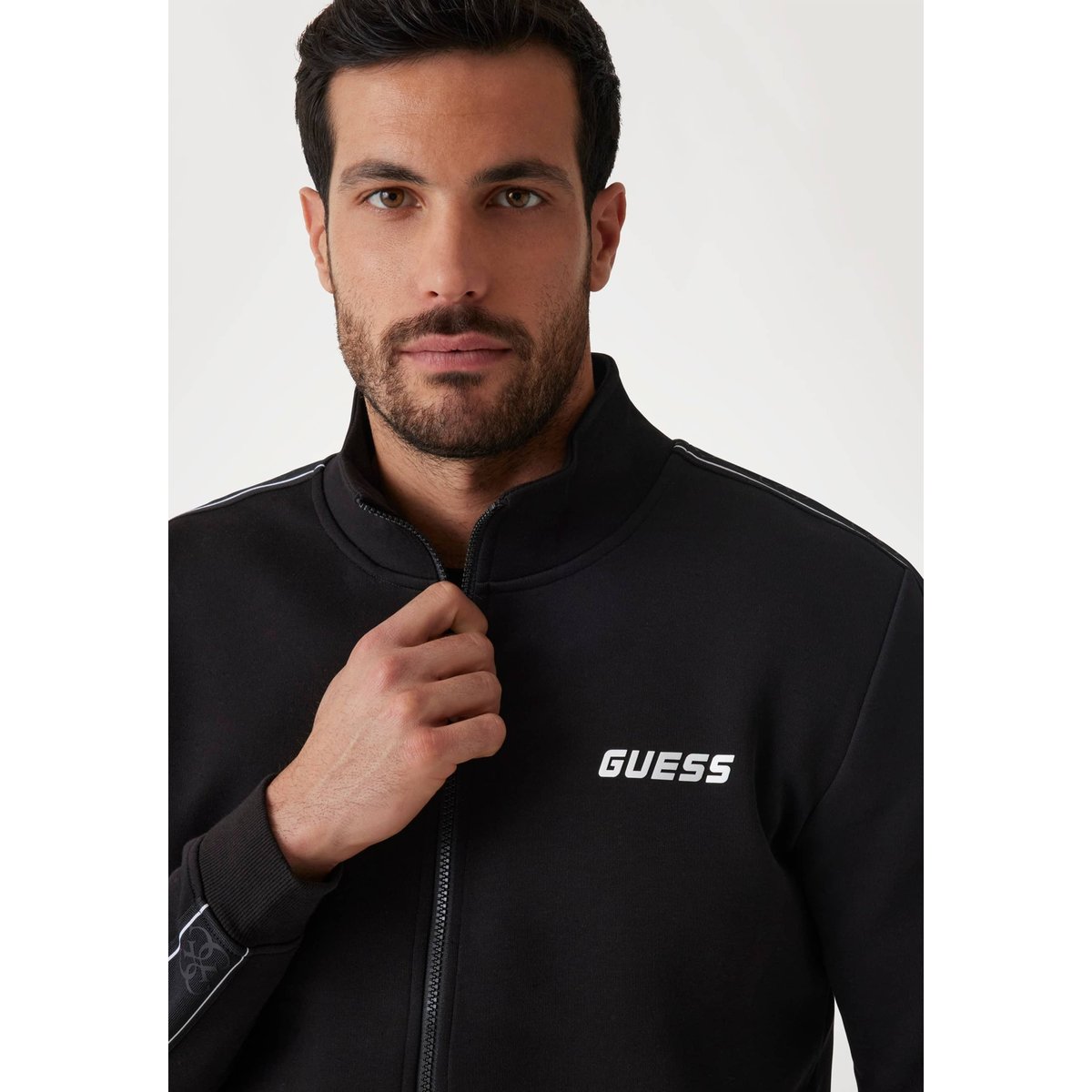 Sweat-Shirt À Logo Latéral noir, GUESS