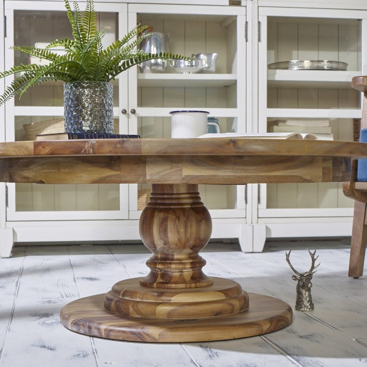 Table basse ronde style chalet en acacia TODD bois, ROBIN DES BOIS