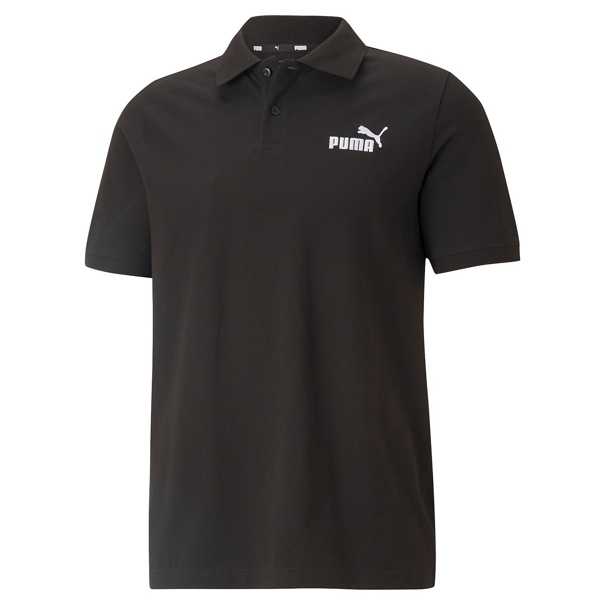 Essential Pique Polo Shirt in Cotton Pique with Logo black, PUMA