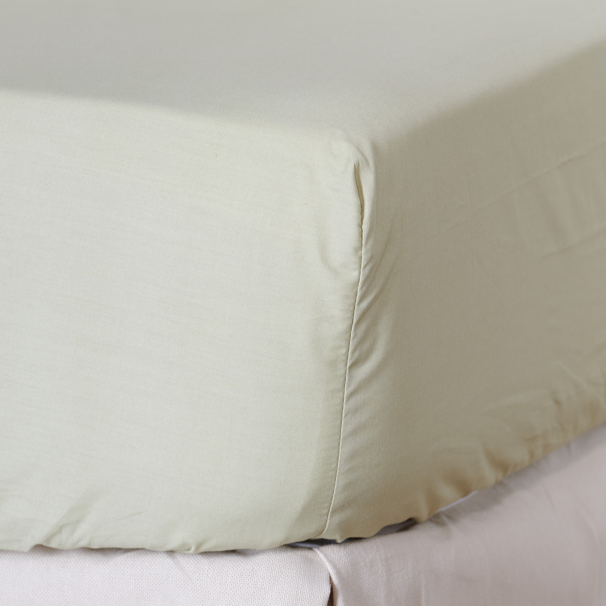Drap Housse Percale De Coton - MARIA vert, TRADITION DES VOSGES