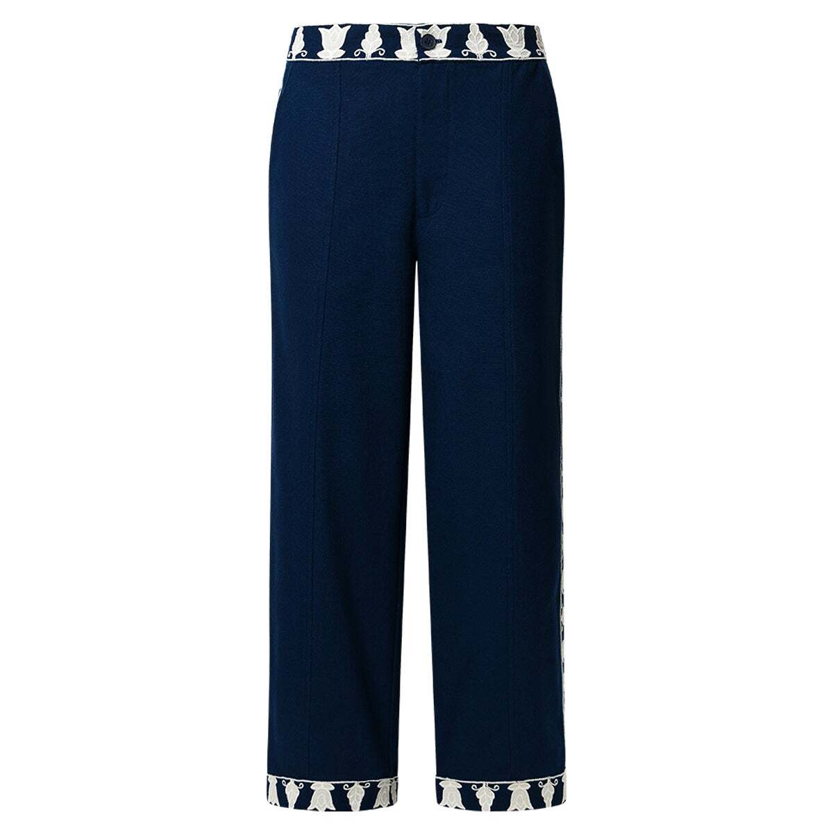 Pantalon Droit Avec Détails Brodés bleu océan, PEPE JEANS