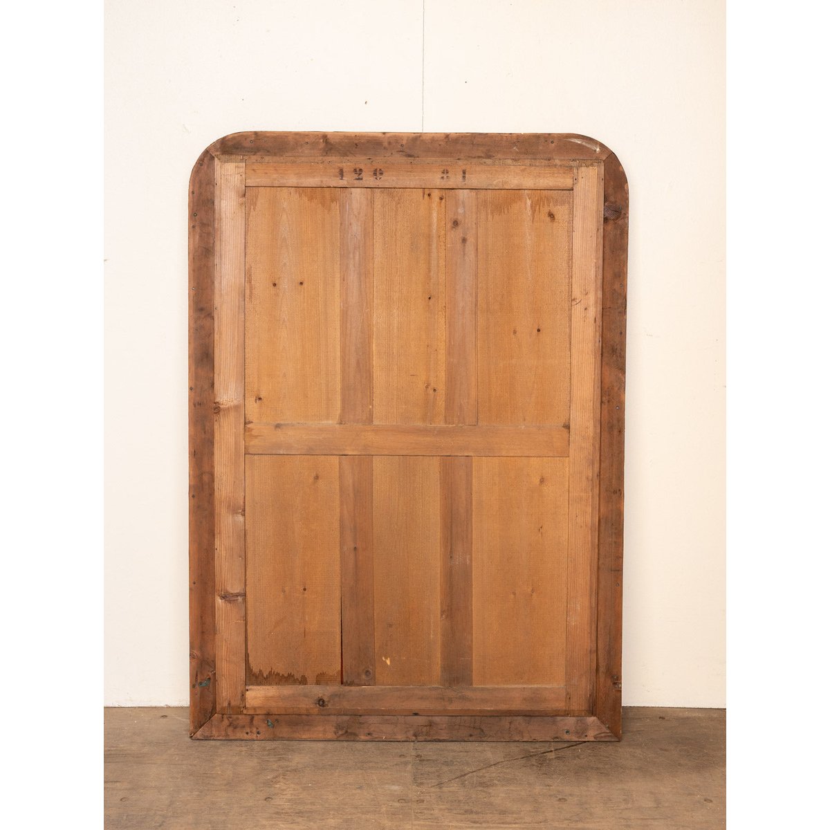 Grand miroir en chêne sculpté Georges N°1381 - Bon état bois foncé, DEBONGOUT