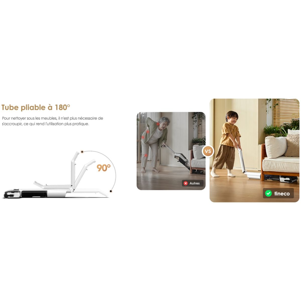 Aspirateur laveur pliable Floor One I7 Fold Premium couleur unique, TINECO