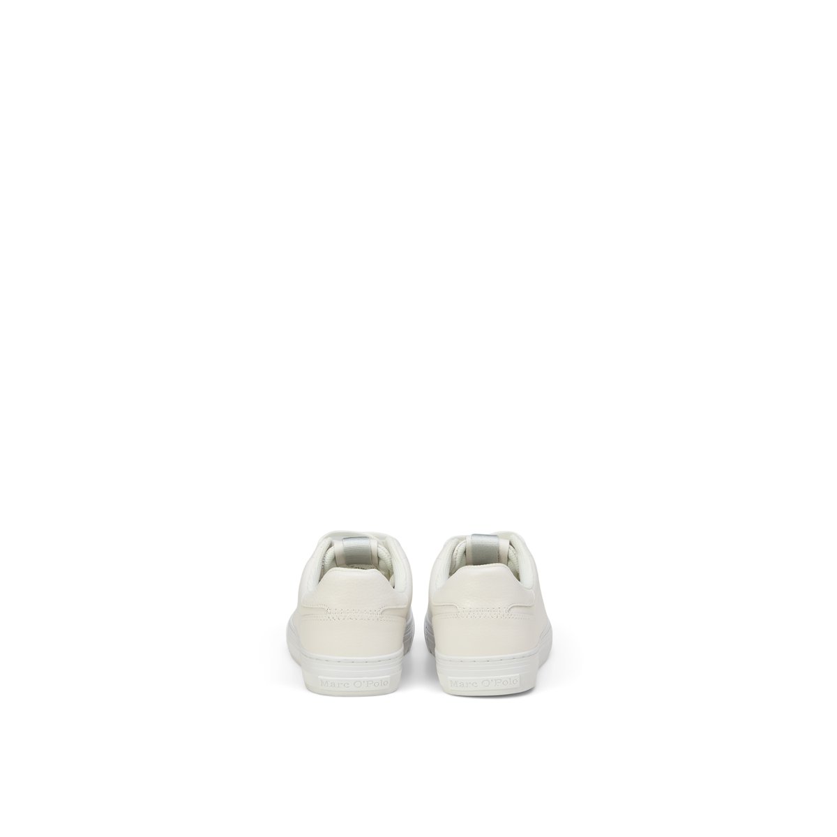Baskets Modèle Bodil en cuir de vache finement grainé blanc, MARC O'POLO