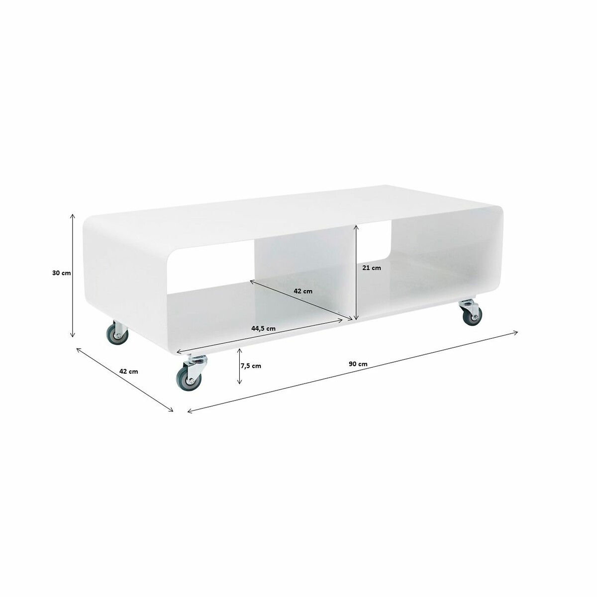 Meuble TV Lounge M blanc blanc, KARE DESIGN