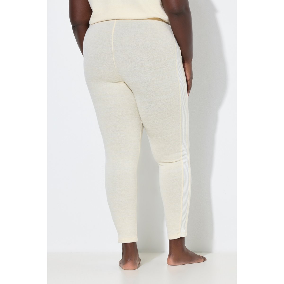Legging loungewear, rayures latérales pop corn, ULLA POPKEN