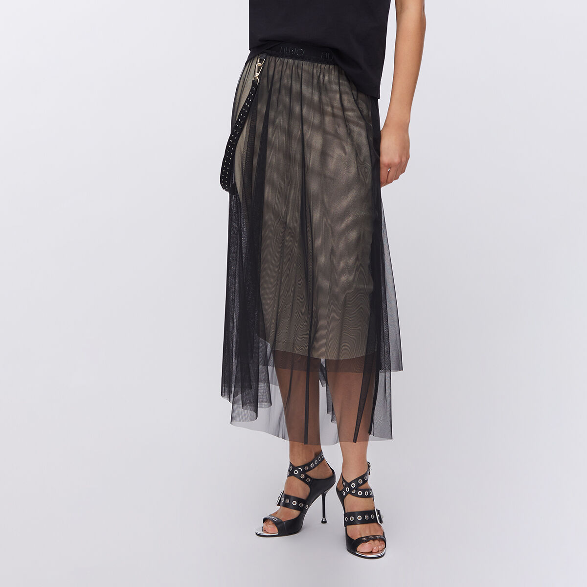 Jupe longue en tulle noir, LIU JO