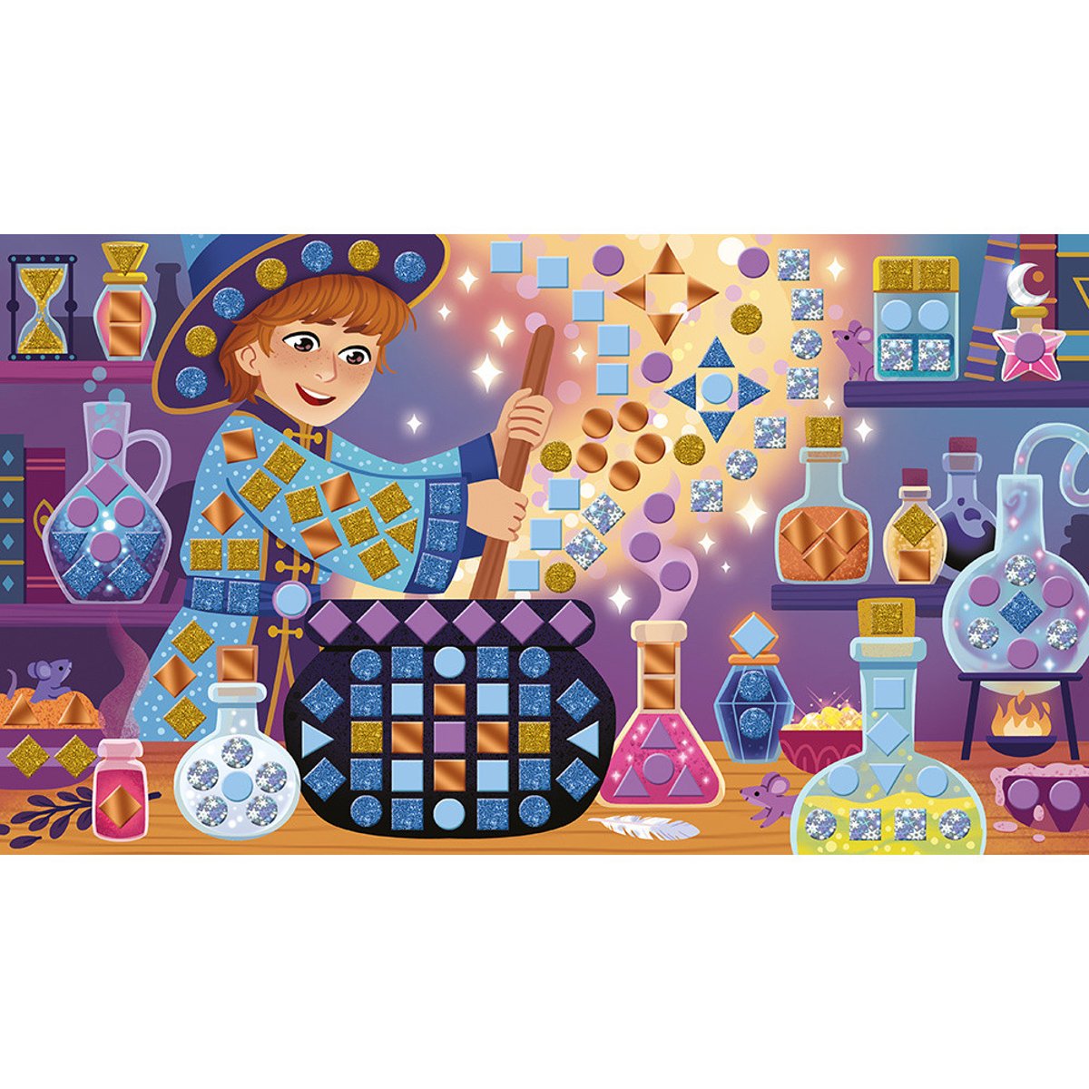 Mosaïques Sut Le Thème De La Magie multicolore, JANOD