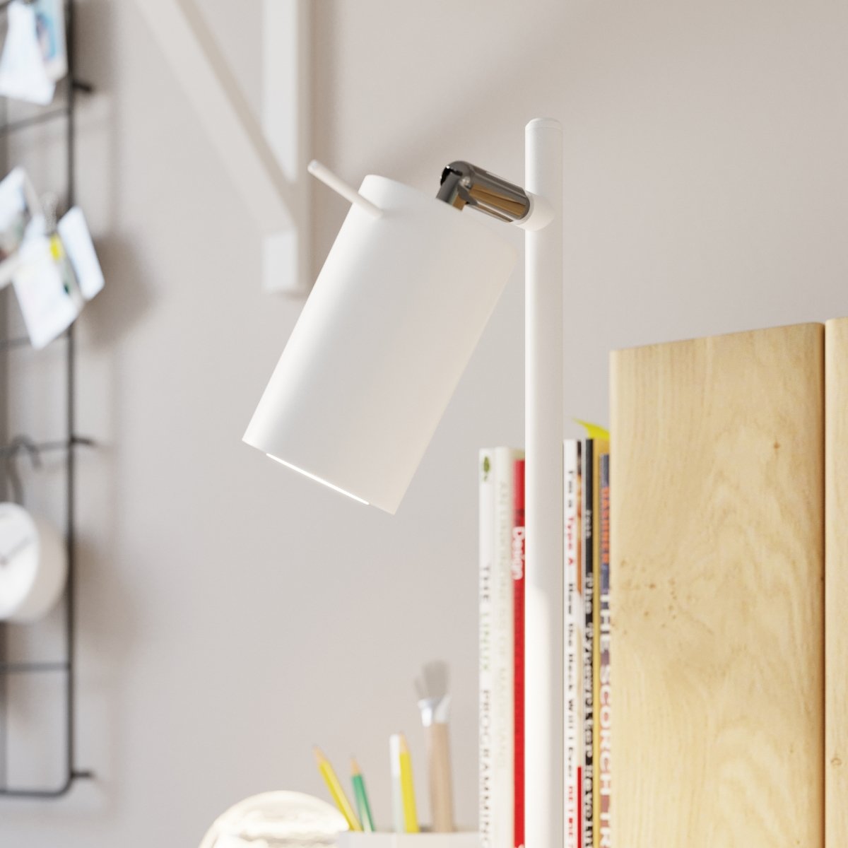 Lampe à poser Acier Blanc GU10 1 Ring blanc, EDEN