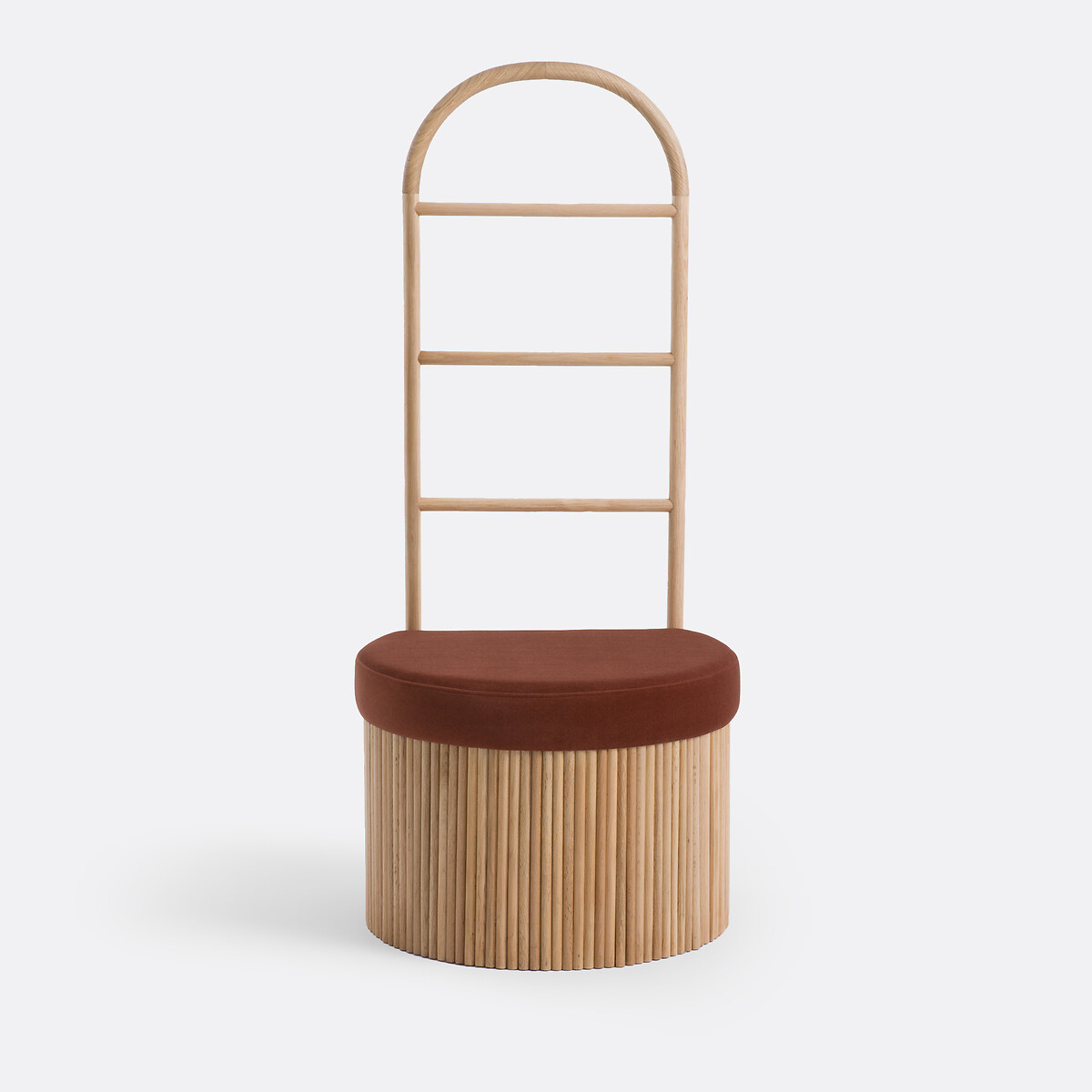 Cabide com espaço de arrumação, Tindy plaqué chêne / terracotta, LA REDOUTE INTERIEURS