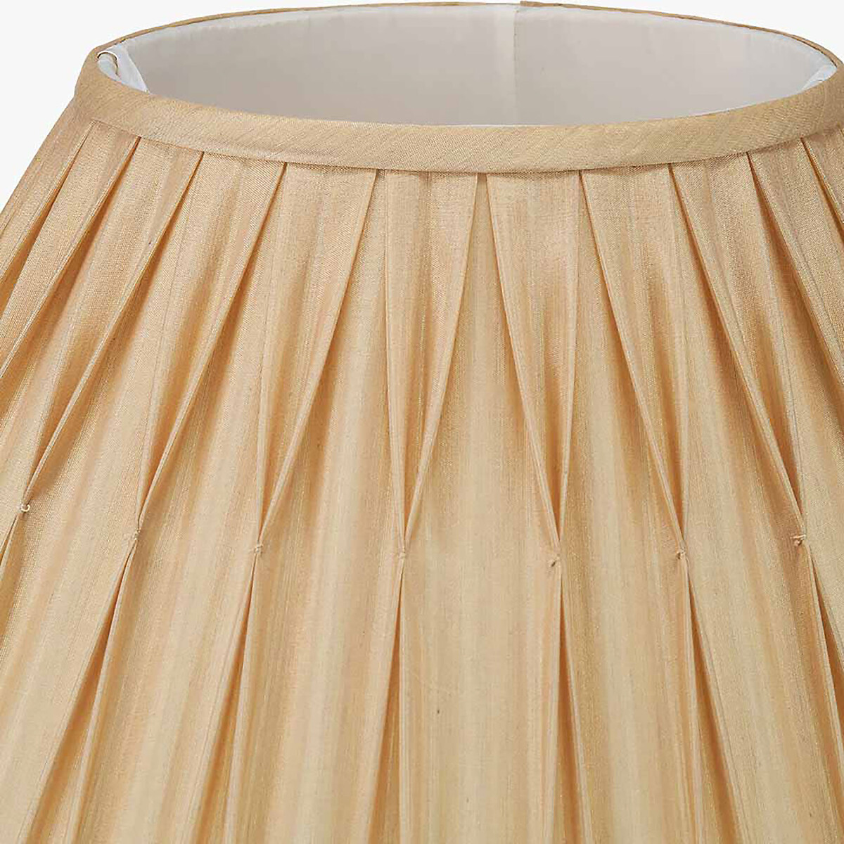 25cm Galle Silk-Mix Pinch Pleat Tapered Shade gold-coloured, SO'HOME