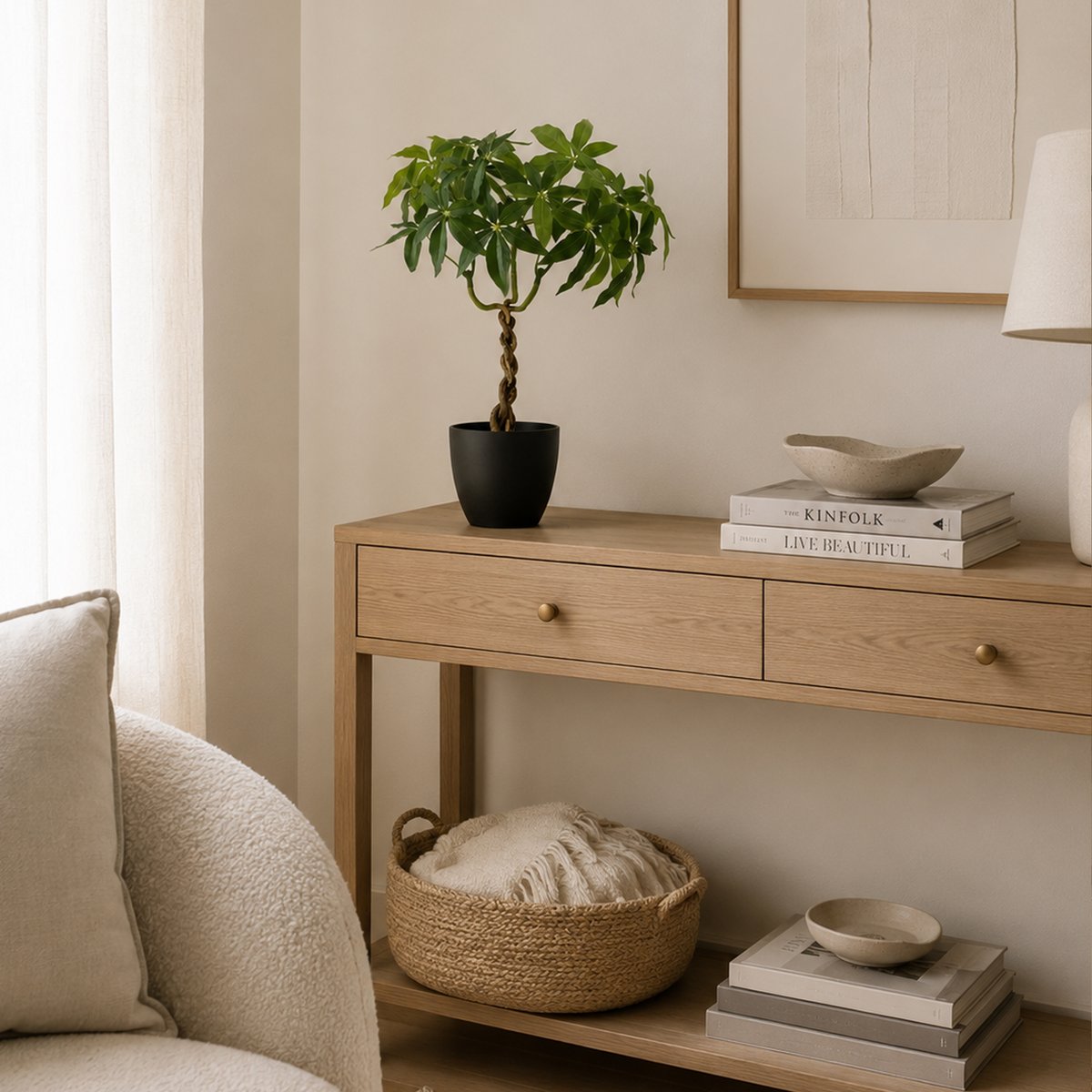 Plante artificielle pachira 60cm autres, LIGNE DECO