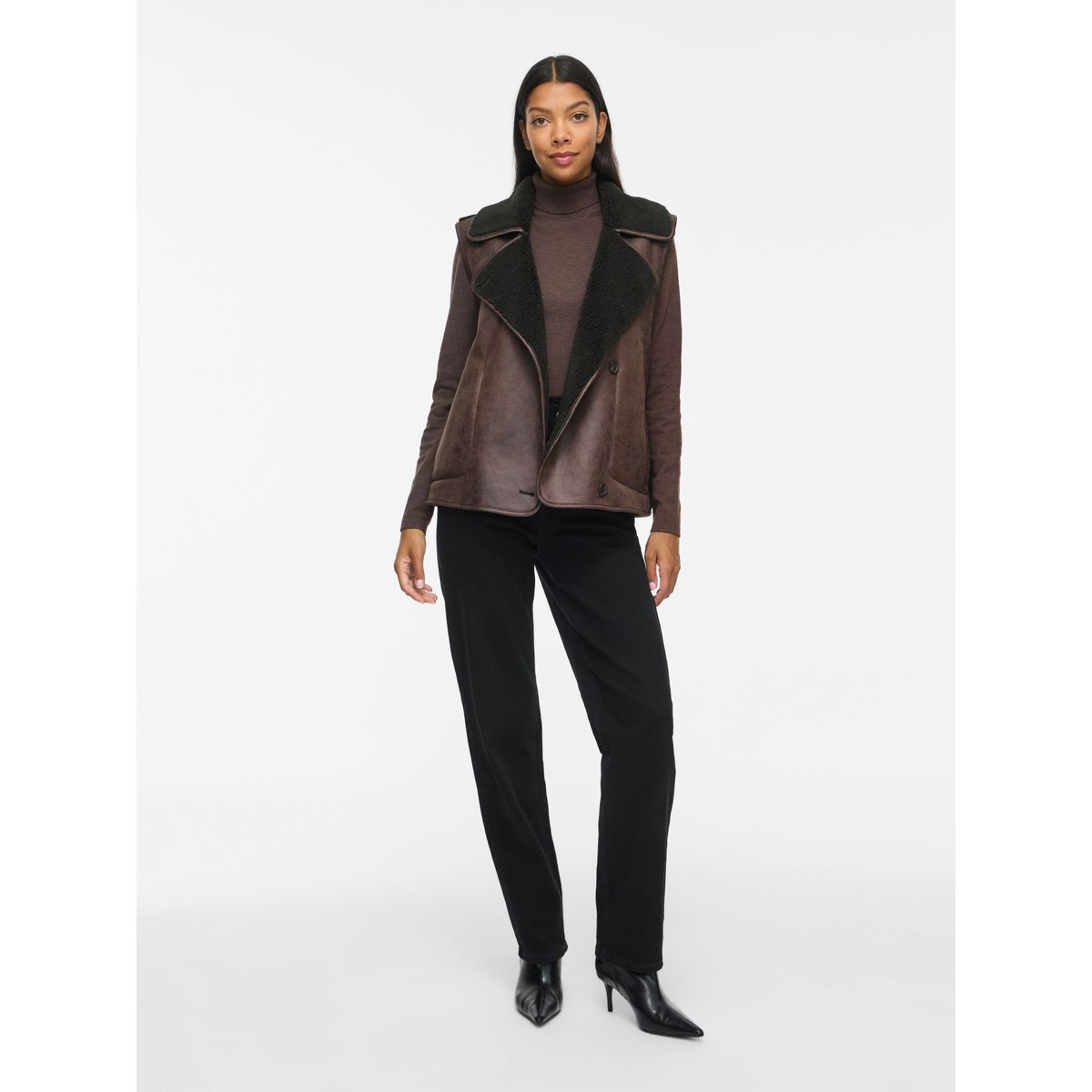 Gilet marron - demitasse1, VILA