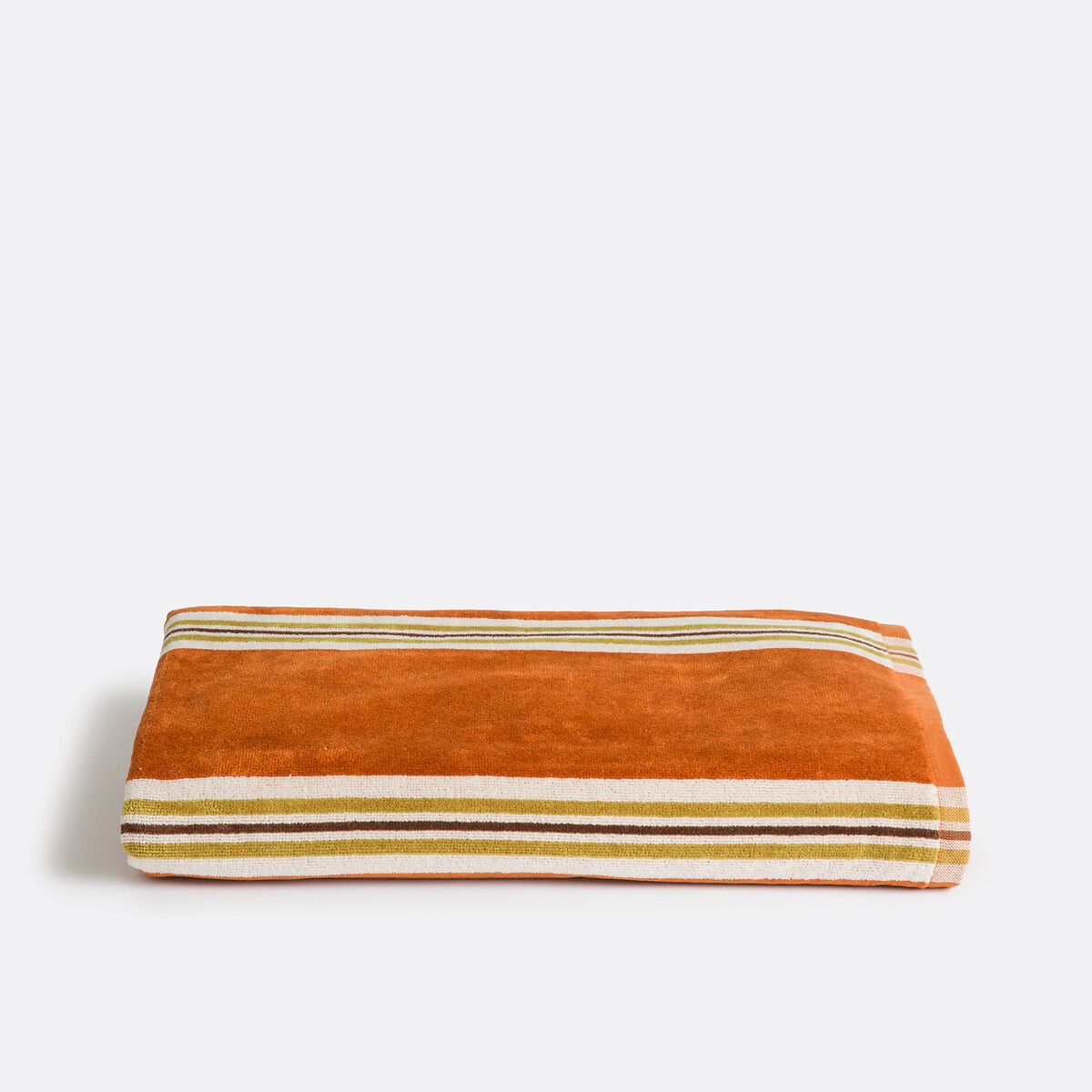 Drap de plage éponge velours, Veniza caramel, LA REDOUTE INTERIEURS