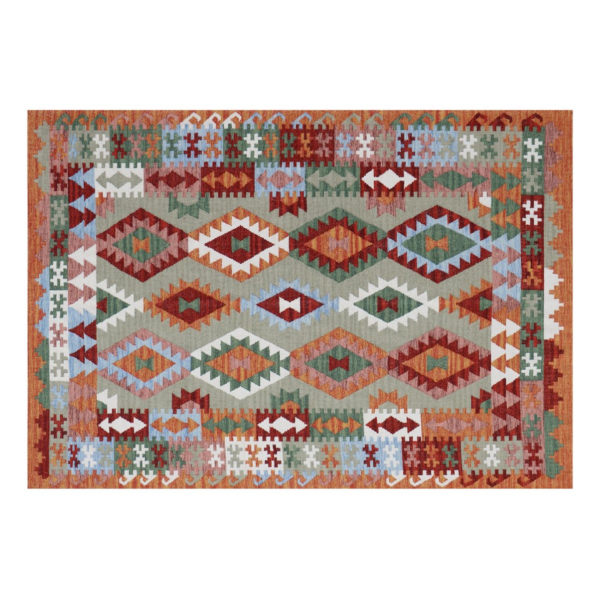 Tapis en laine, ETHNIC multicolore, INSPIRE