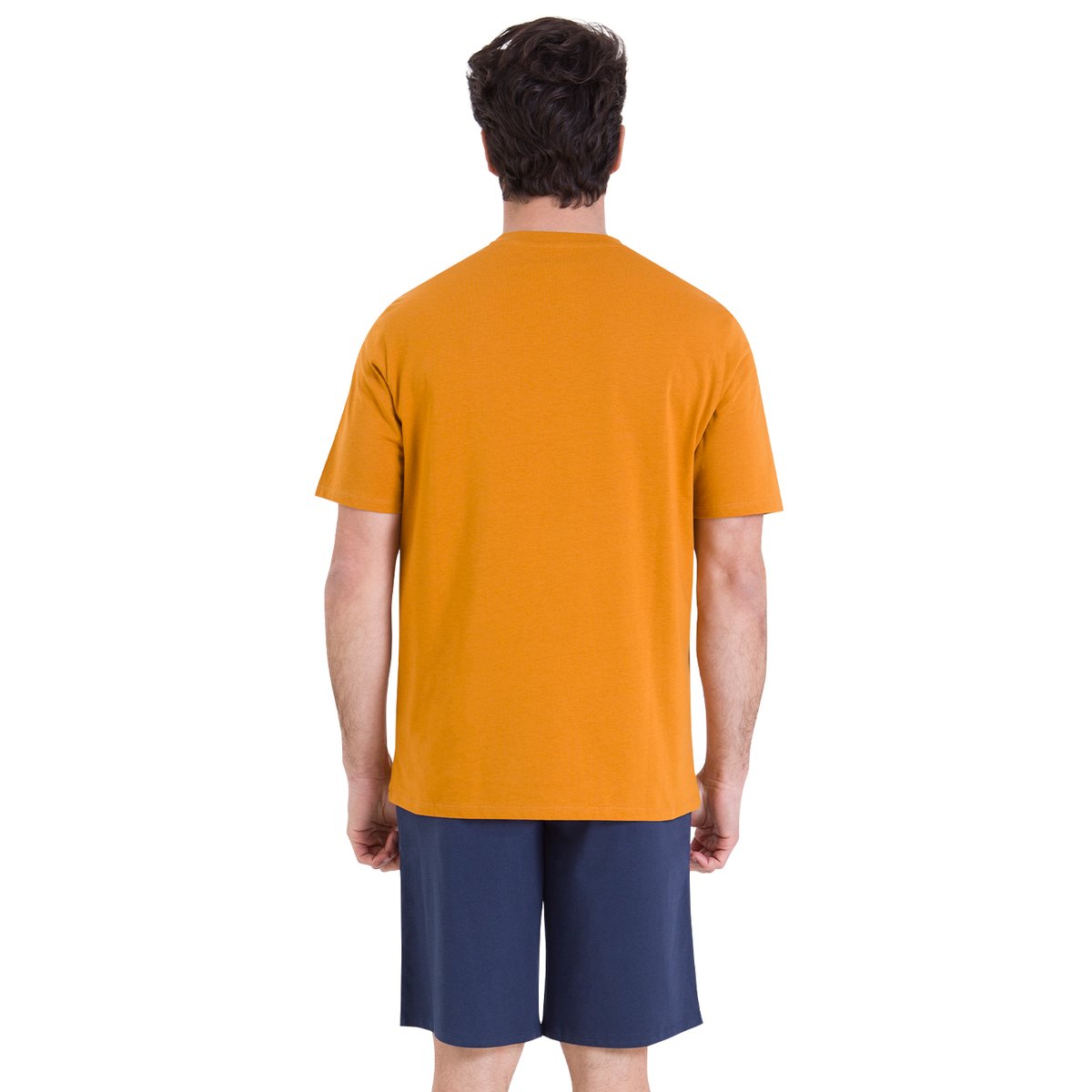 Pyjama court  CHIC orange-bleu, ATHENA