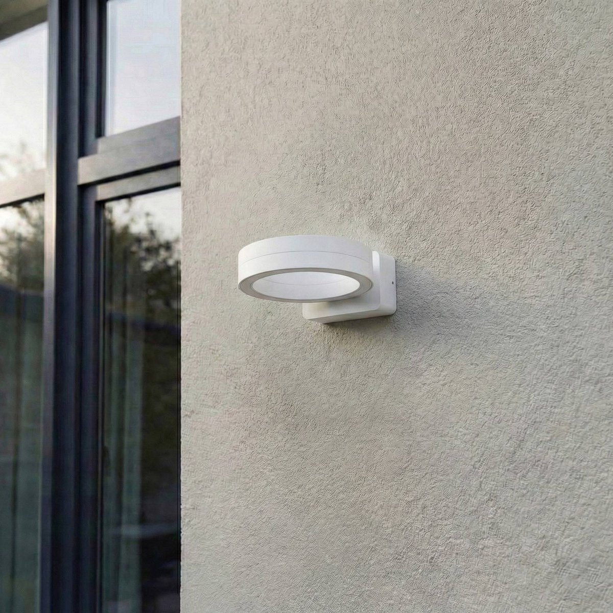 Applique extérieure en aluminium moderneLED blanc, LINDBY