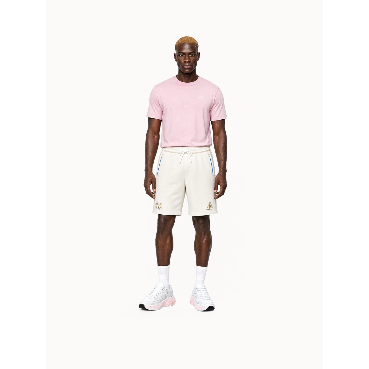 Short loose Le Coq Sportif x Maradona en molleton LCS CUP marshmallow, LE COQ SPORTIF