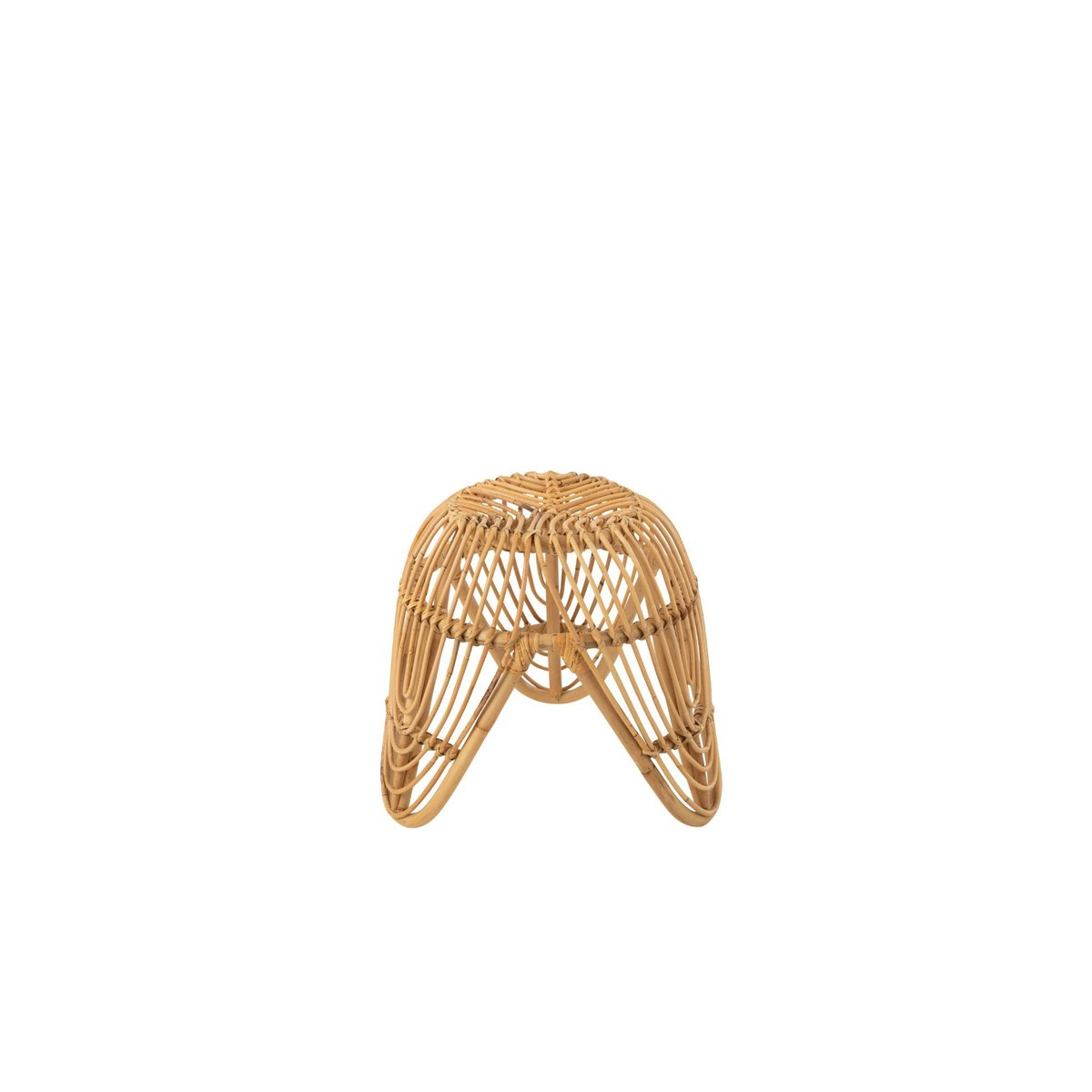 Tabouret rond en rotin naturel (lot de 2) - LEON bois clair, HELLIN, DEPUIS 1862