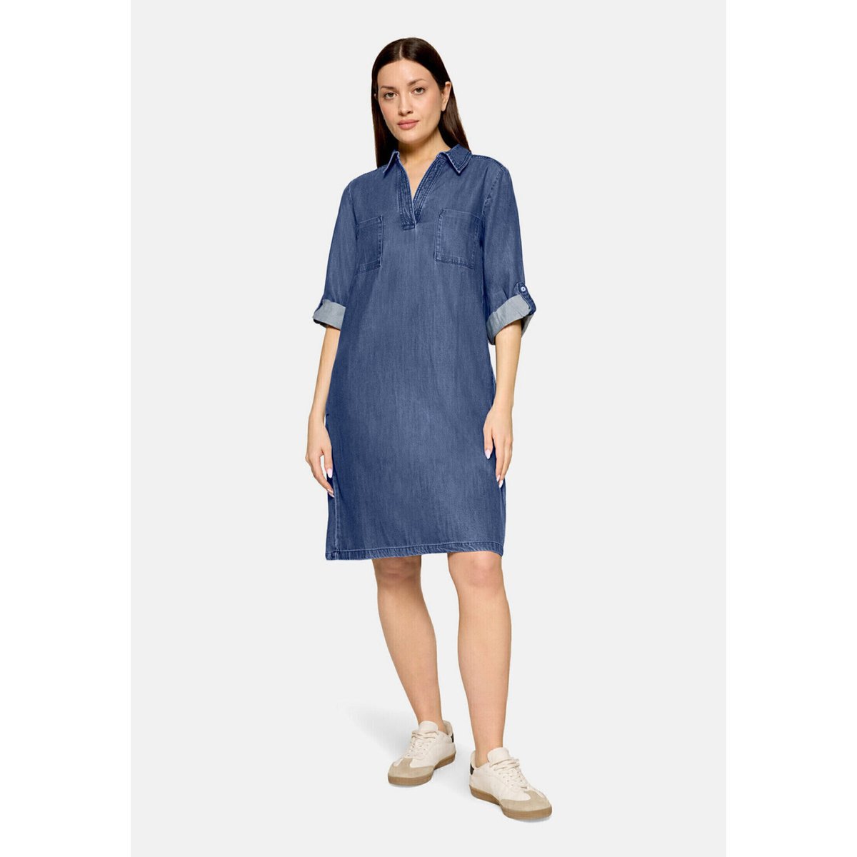 Robe en jean à col bleu, CARTOON