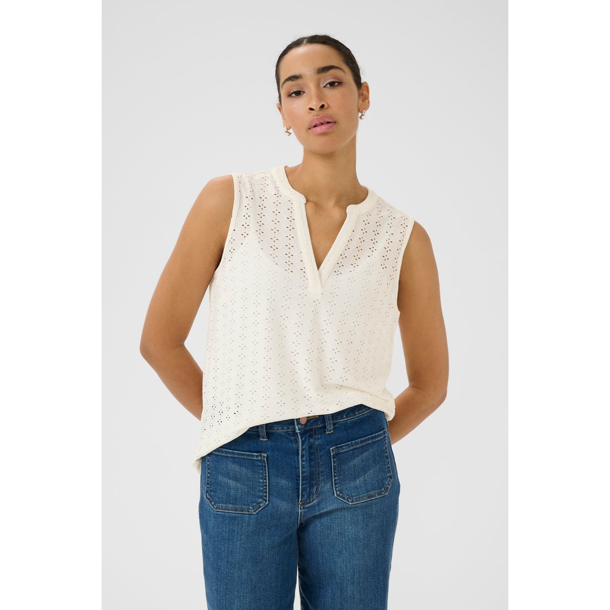 Blouse à manches longues blanc chalk, KAFFE