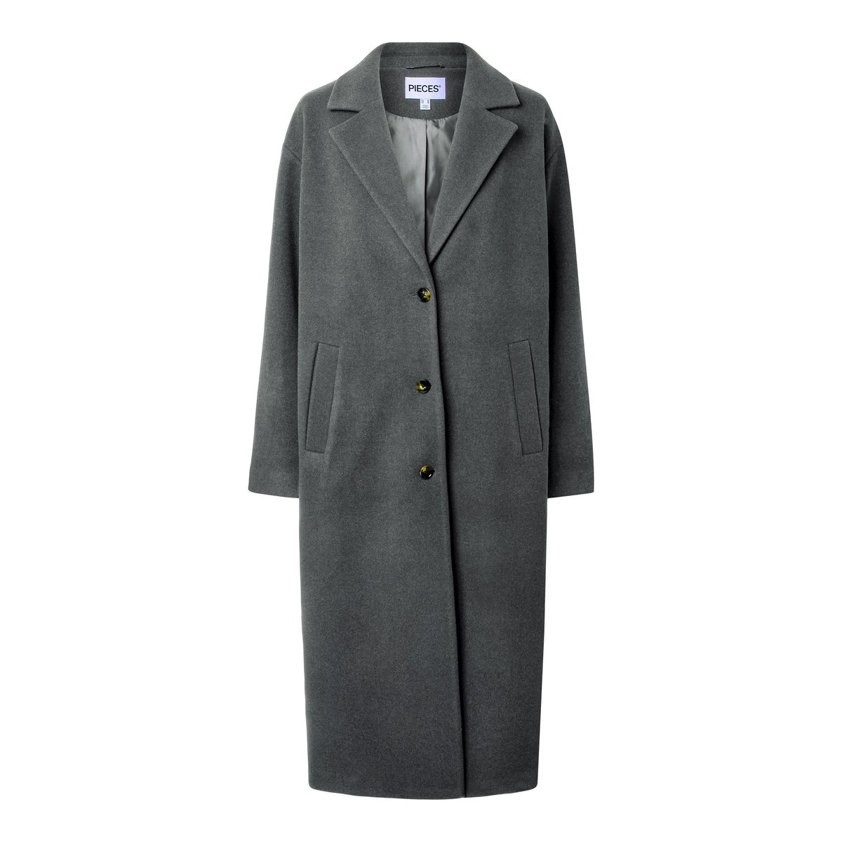 Manteau gris - dark grey melange1, PIECES