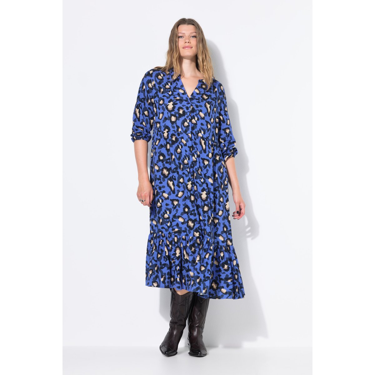 Robe maxi en mousseline saphir, STUDIO UNTOLD