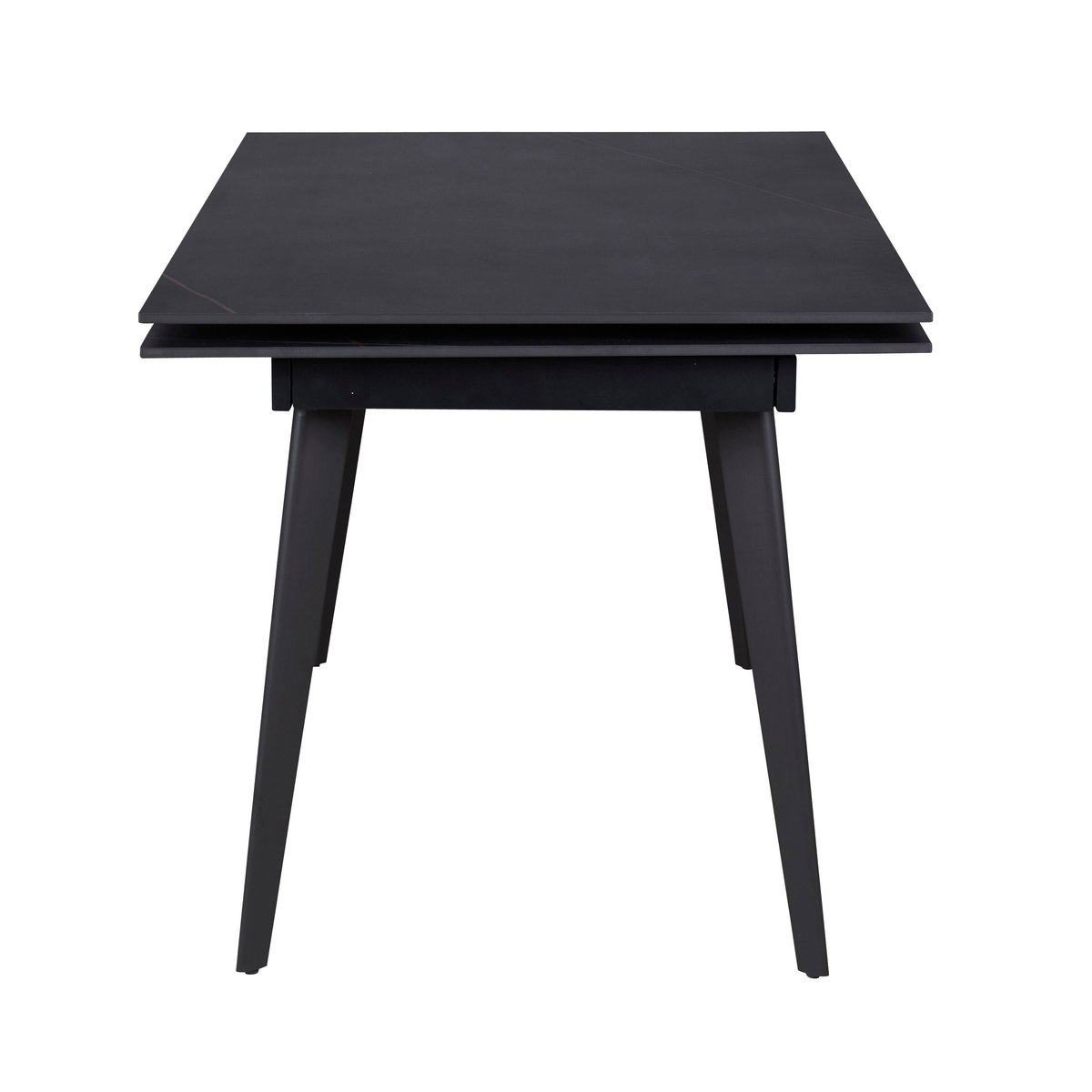 Table repas céramique 140cm avec allonges noir, ZAGO