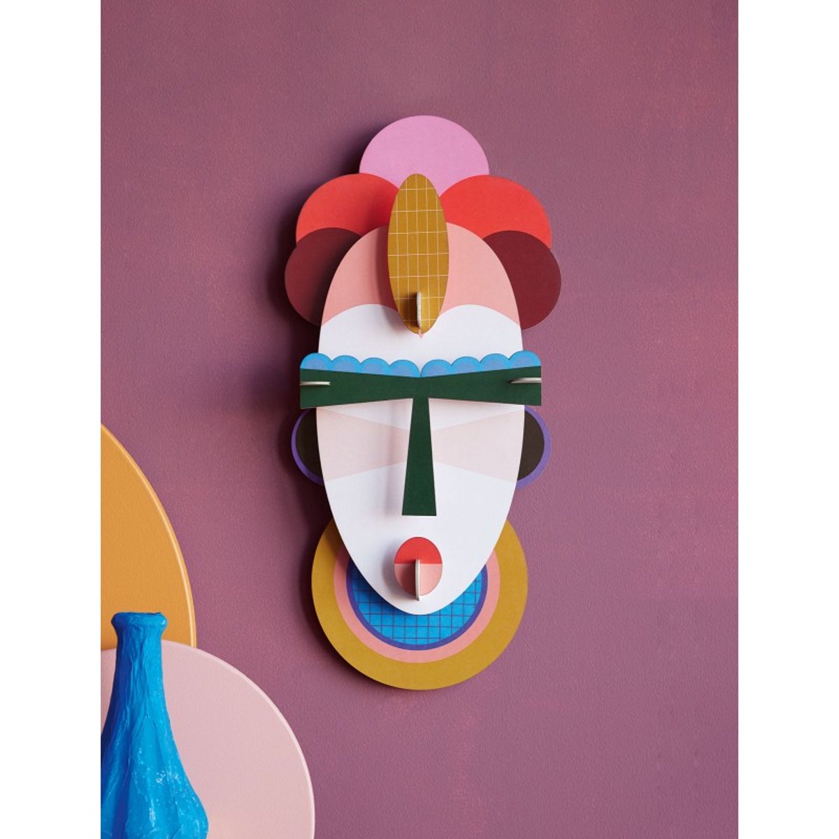 Masque mural carton Cali multicolore, STUDIO ROOF