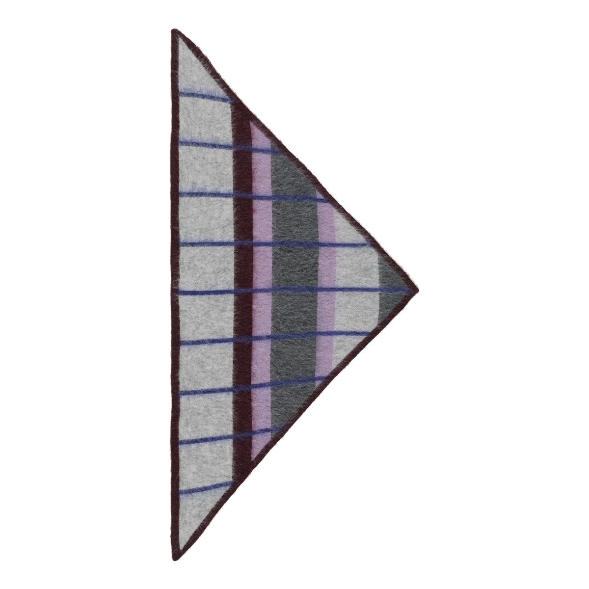 Foulard triangulaire en jacquard en un mélange douillet de laine vierge et de mohair violet, MARC O’POLO DENIM