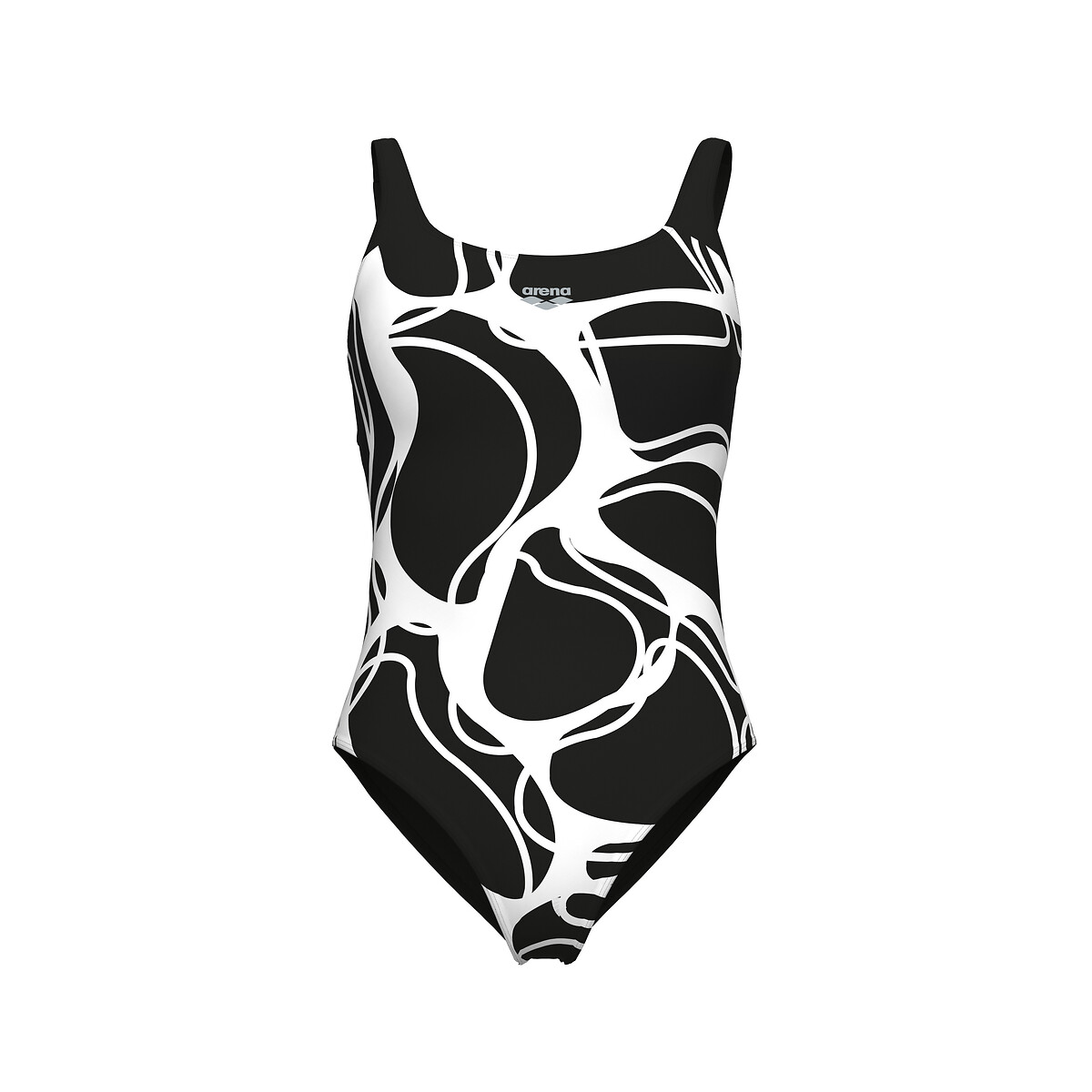 Maillot de natation 1 pièce ALINA WING BACK SENSITIVE noir/blanc, ARENA