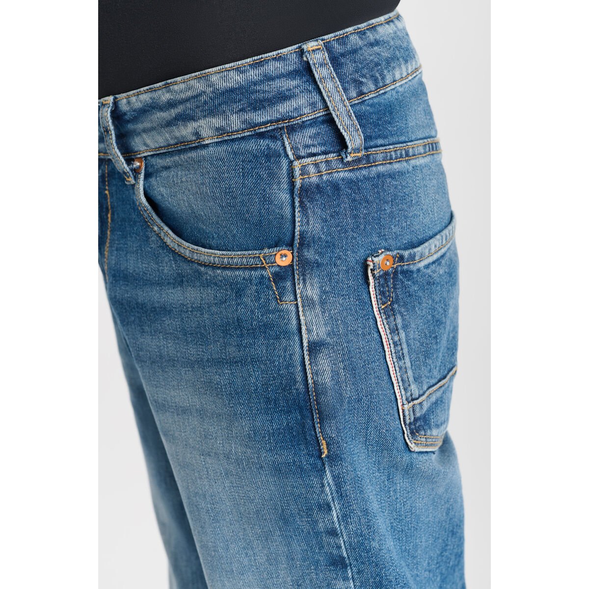 Jeans droite SWANN, longueur 34 blue, LE TEMPS DES CERISES