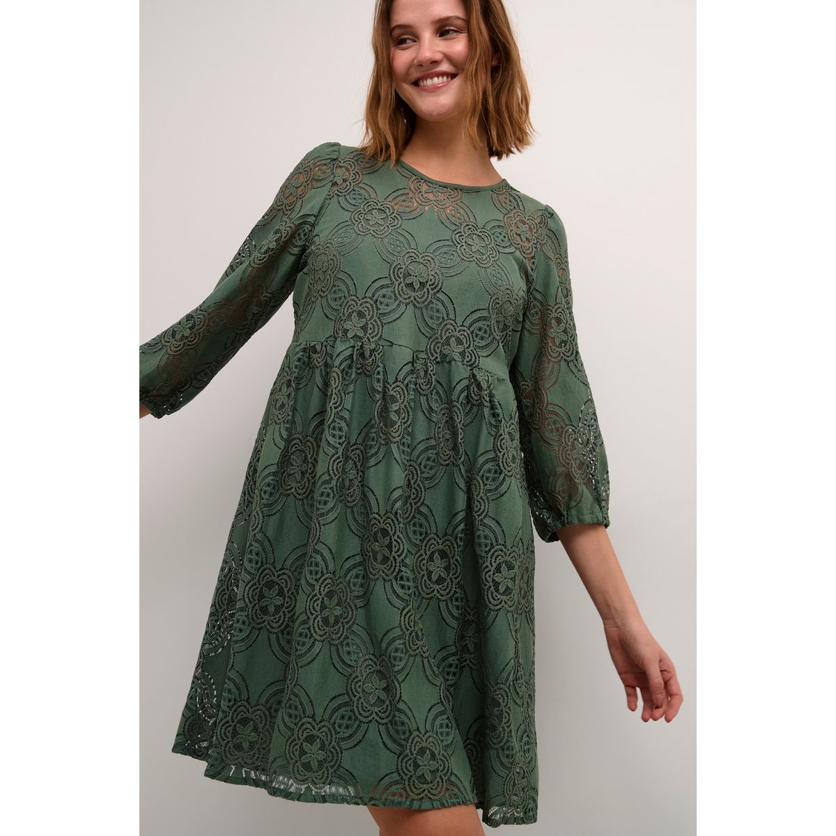 Dress vert laurel wreath, KAFFE
