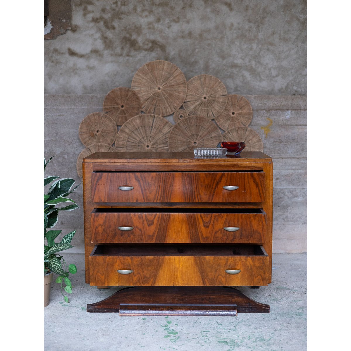Commode Art déco Garance N°774 - Bon état bois foncé, DEBONGOUT