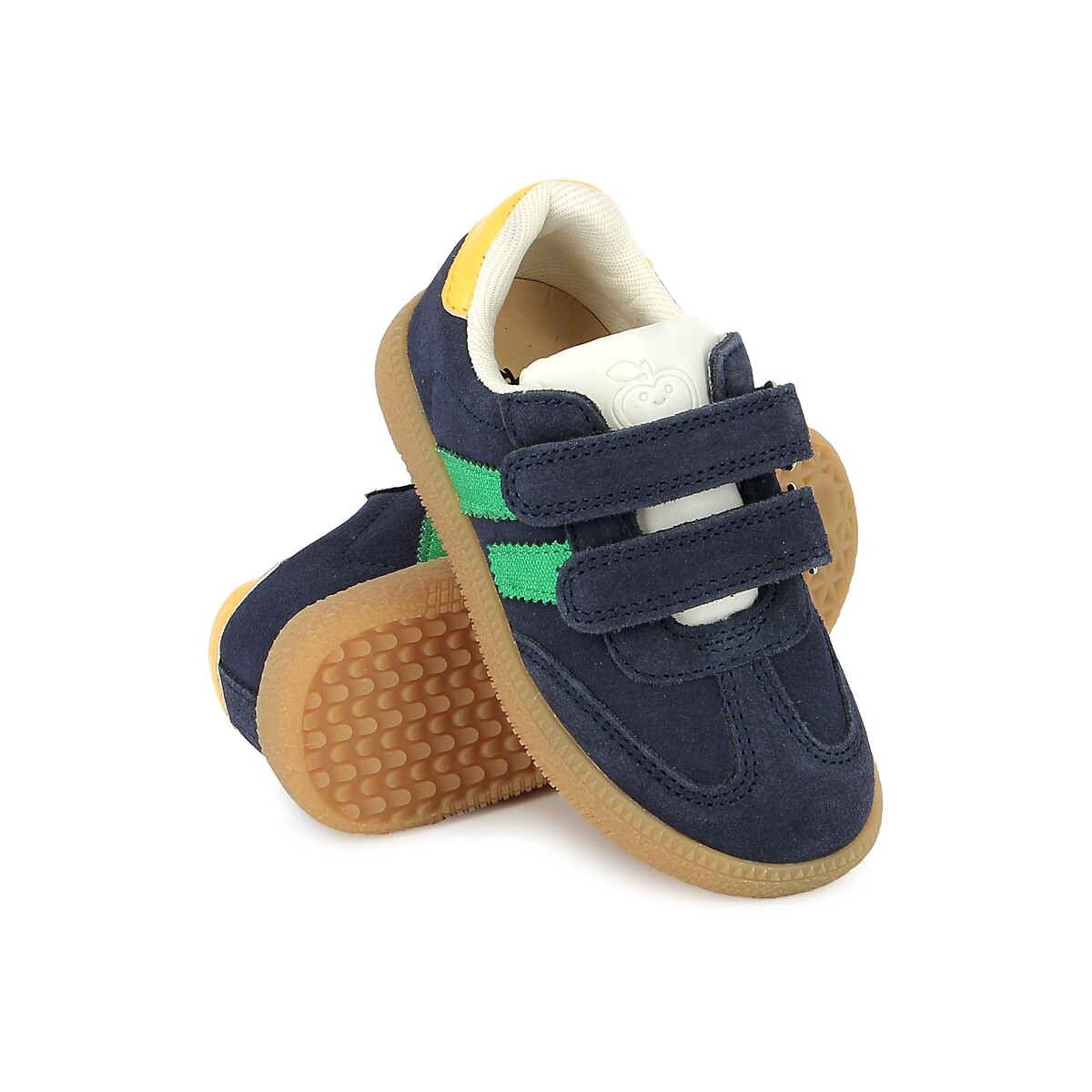 YUZU LO sneakers met dubbel klittenband marineblauw, SHOO POM