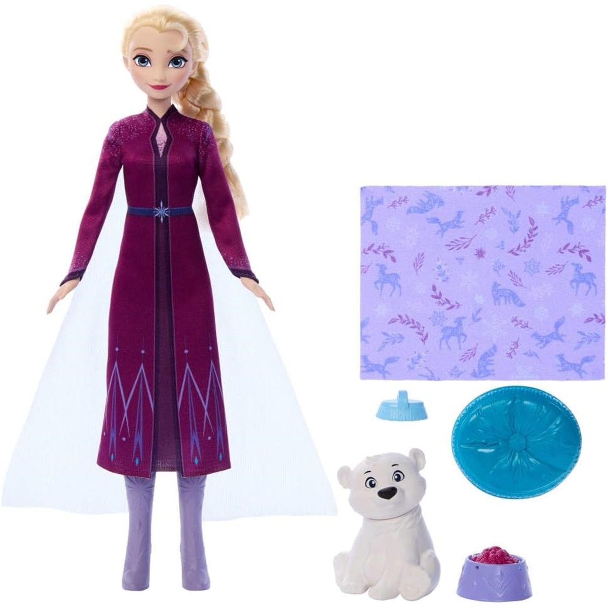 Disney La Reine Des Neiges-Coffret Elsa Et L'Ourson multicolore, MATTEL