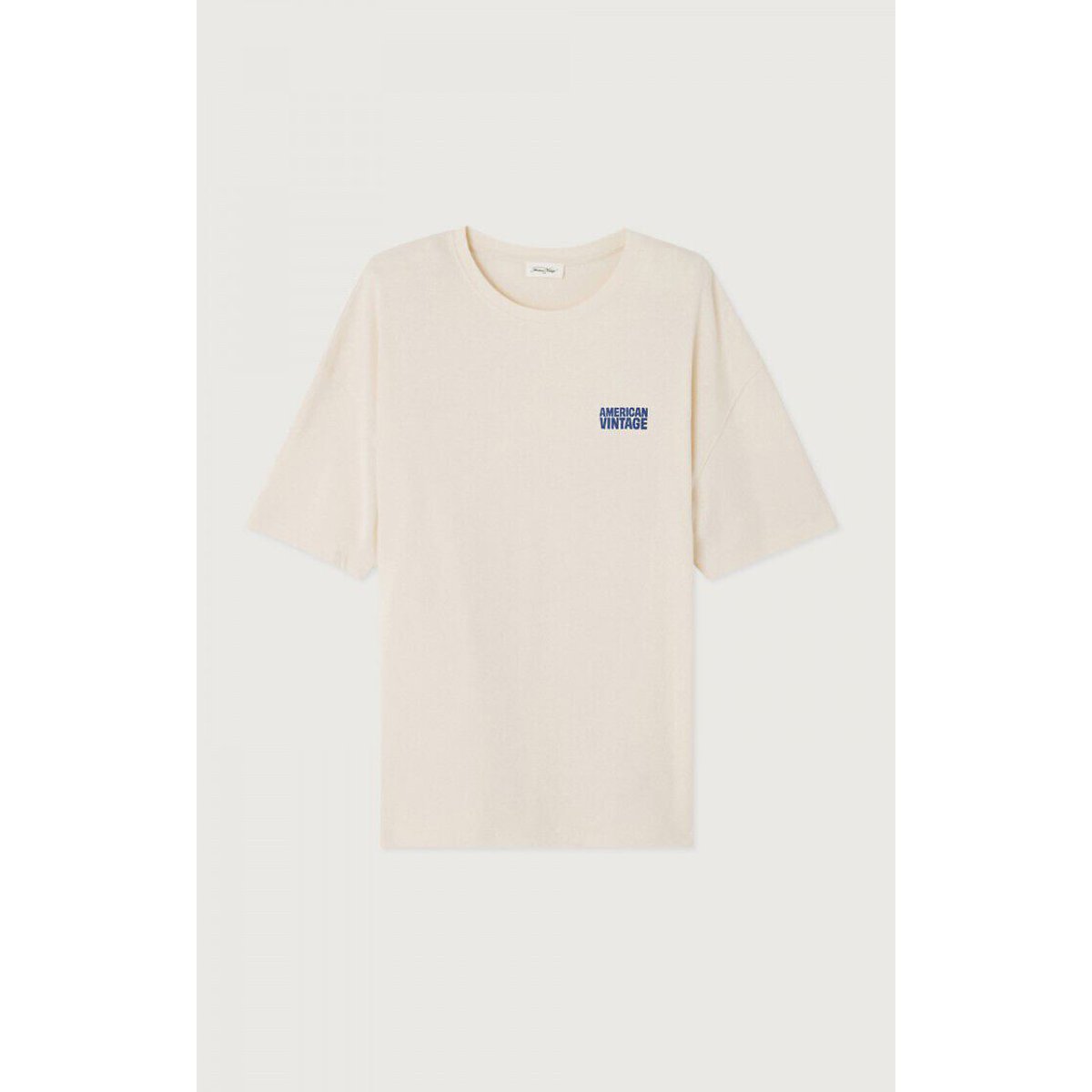 T-shirt manches courtes, oversize, YKOBOW ecru, AMERICAN VINTAGE