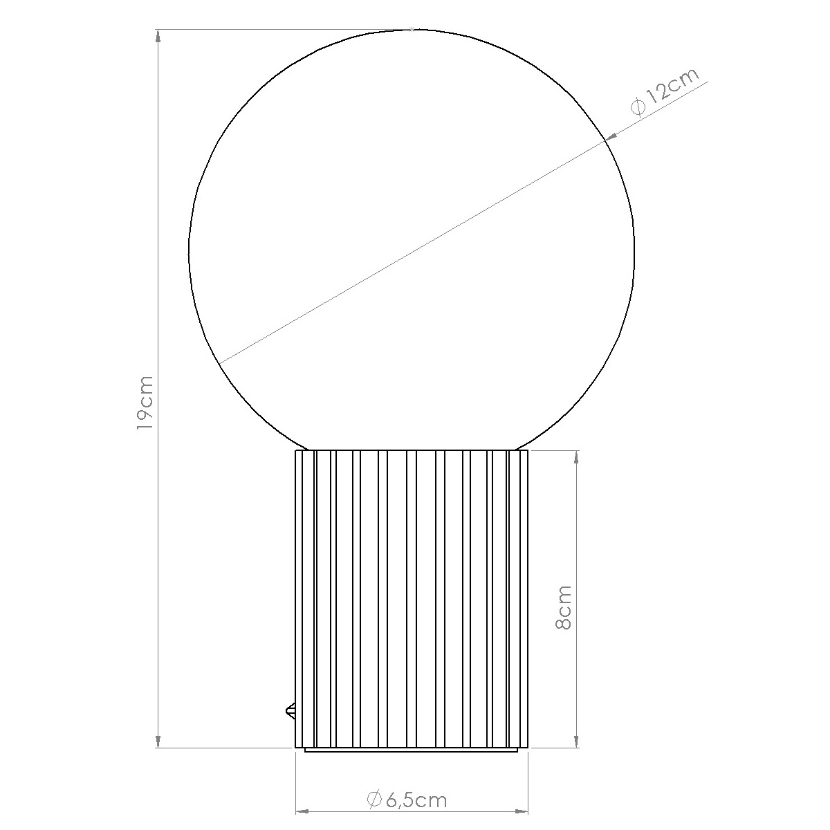 Lampe à poser Aluminium Moka G9 1 Halo marron, EDEN