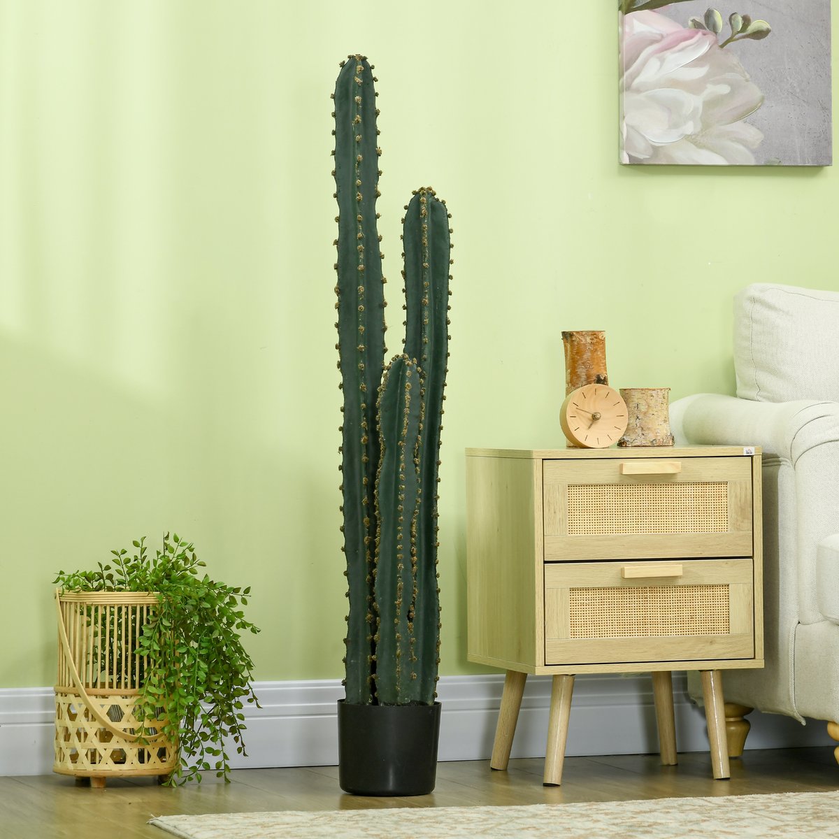 Plantes artificielles PE Vert vert, OUTSUNNY