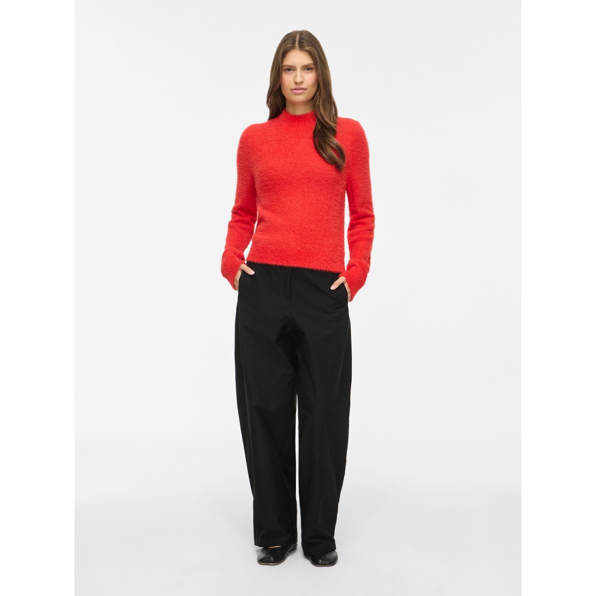 Pull En Maille rouge - flame scarlet1, VILA