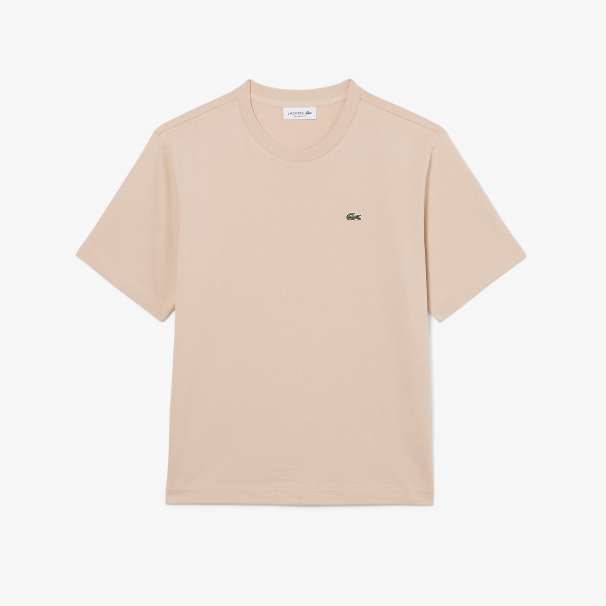 T-shirt relaxed fit coton doux beige-x6f, LACOSTE