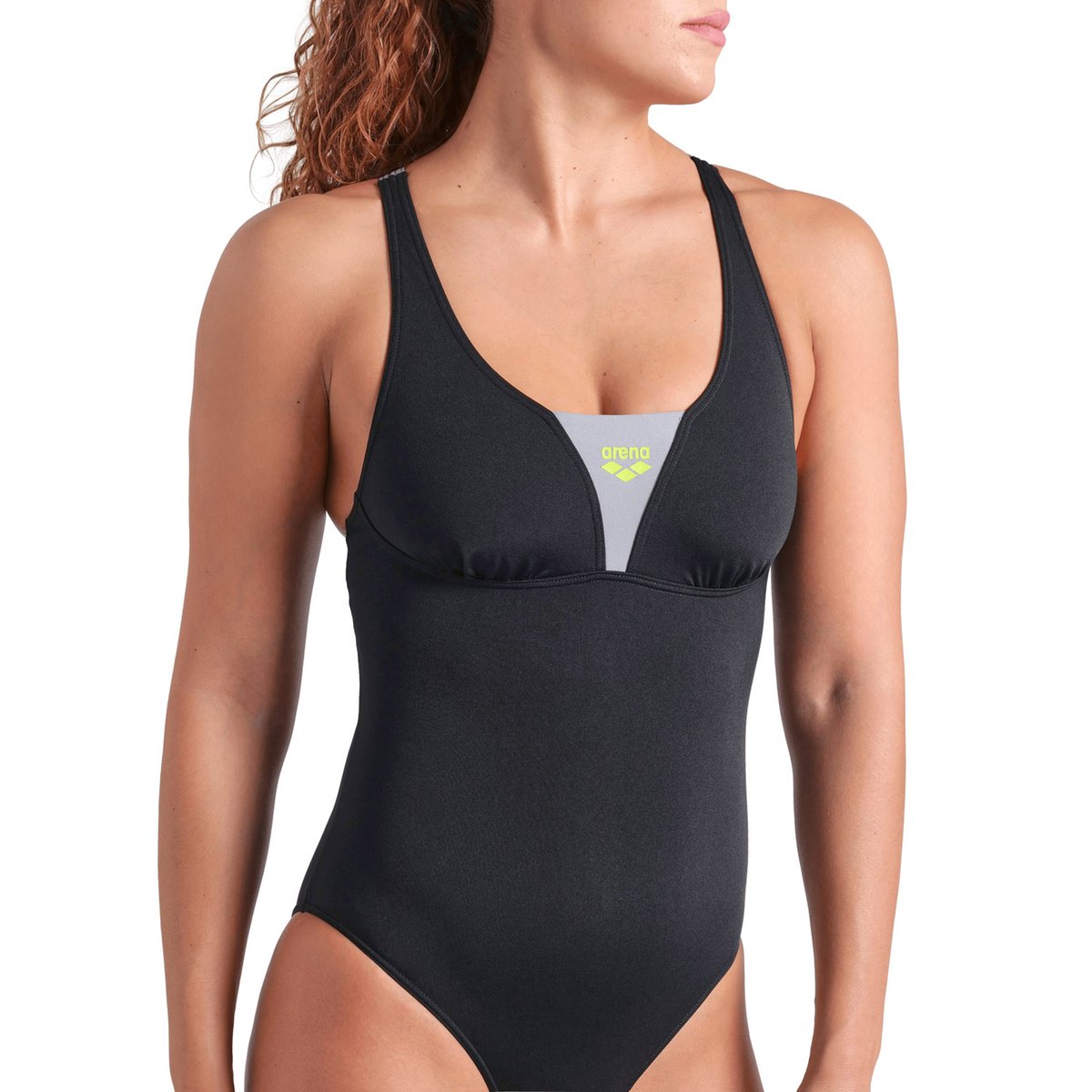 Maillot de bain arena Performance Solid Control Pro Back pour femme black-sea foam, ARENA