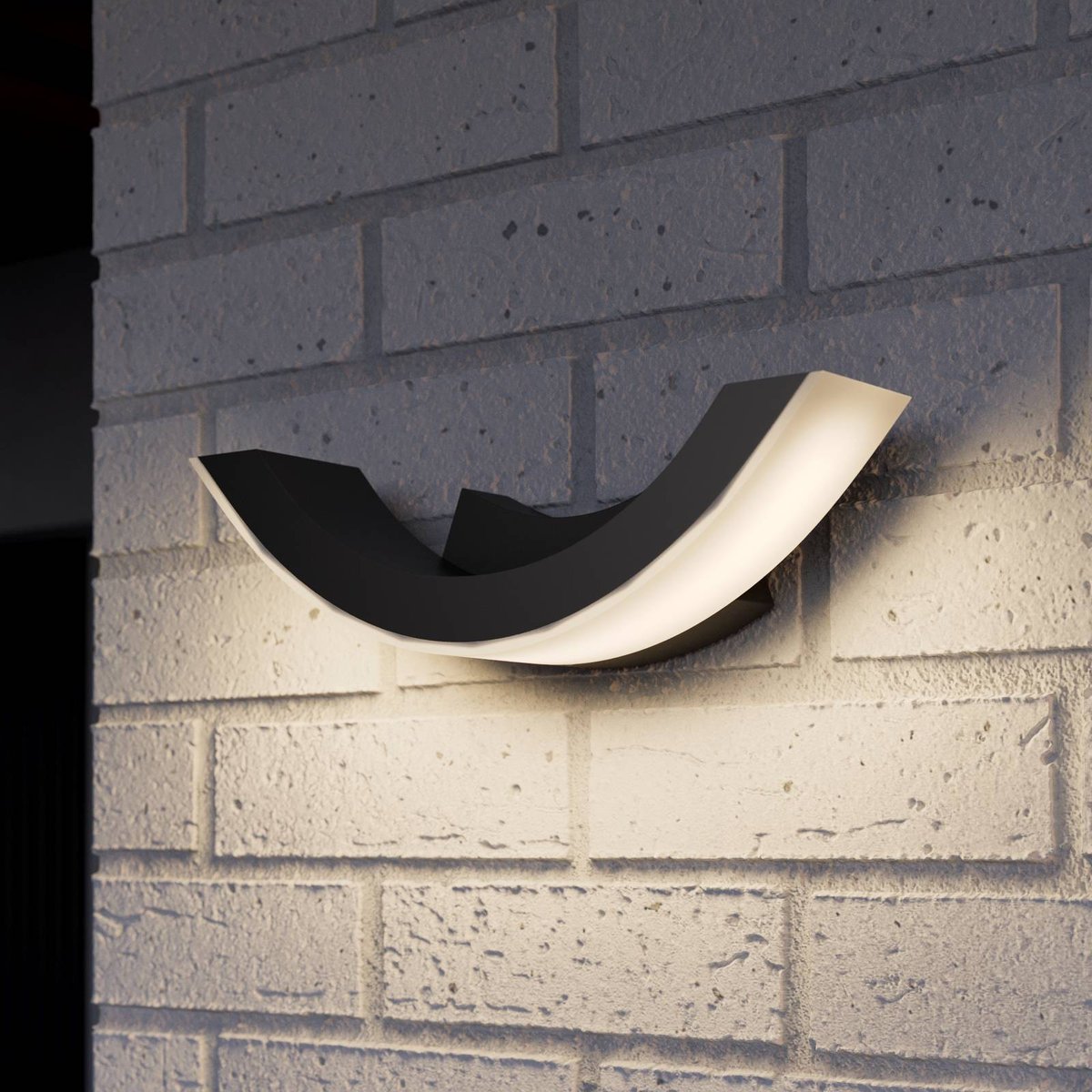 Applique extérieure en aluminium moderneLED anthracite, blanc, LUCANDE