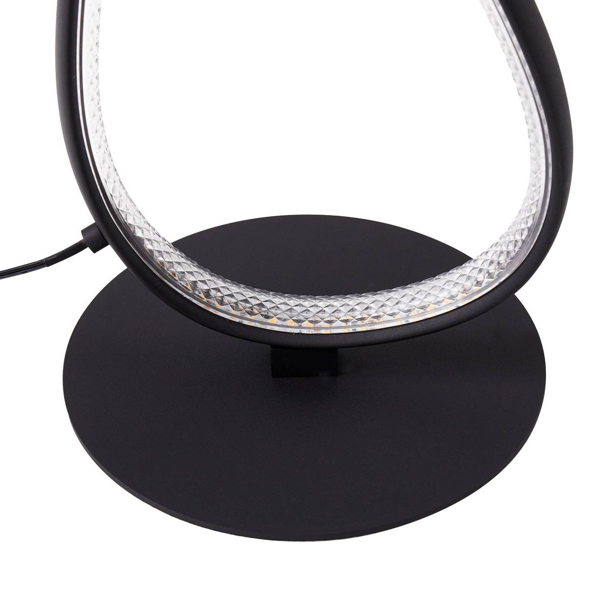 Lampadaire en aluminium moderneLED, Rodado noir, transparent, LUCANDE