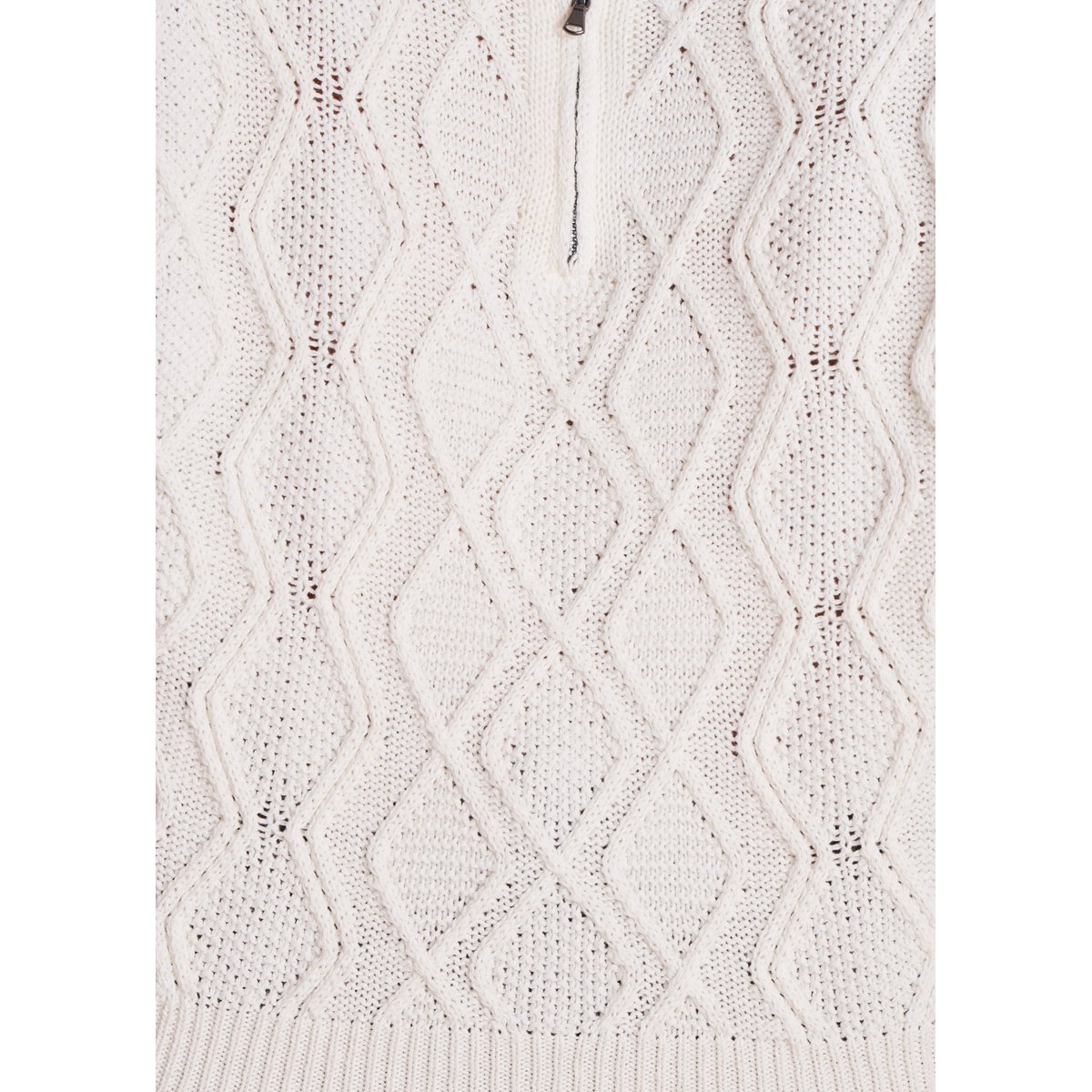 Pull manches courtes col camionneur ecru/stormy, LA FEE MARABOUTEE