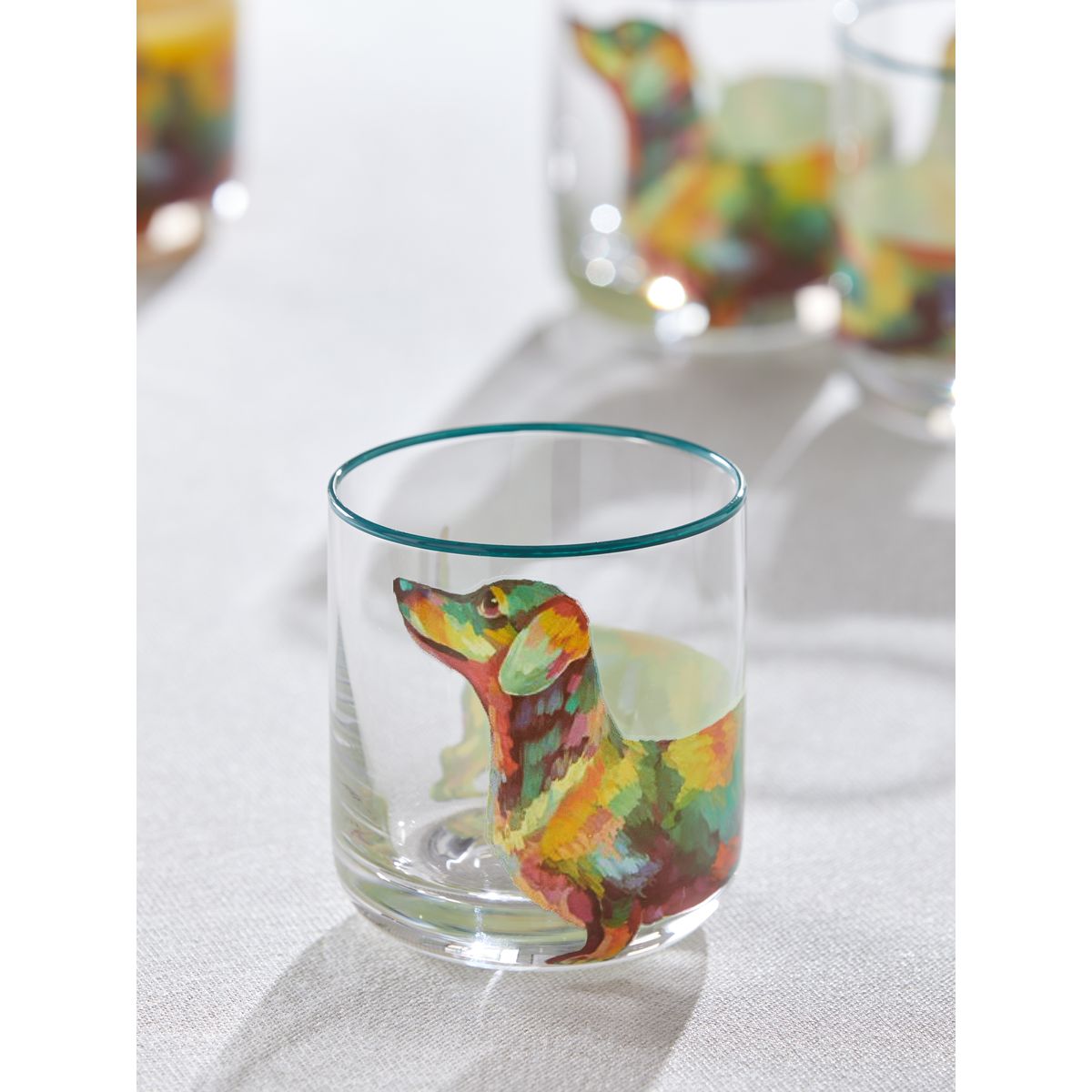 Verre teckel, lot de 4 bleu sarcelle, NEXT