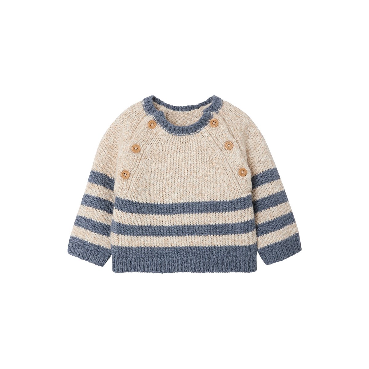 Pull tricot beige chiné, VERTBAUDET