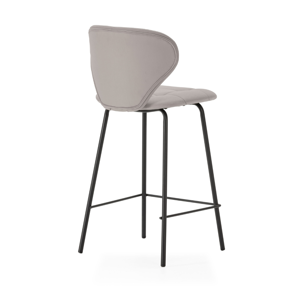 Lot de 2 tabourets avec pieds en métal noir H67 cm - MAURA beige, CALICOSY